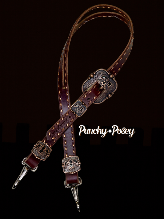 Copper Black Thunderbird Headstall