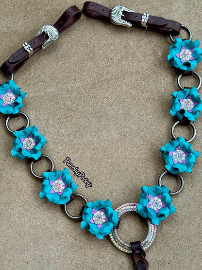 Turquoise Bling Breast Collar