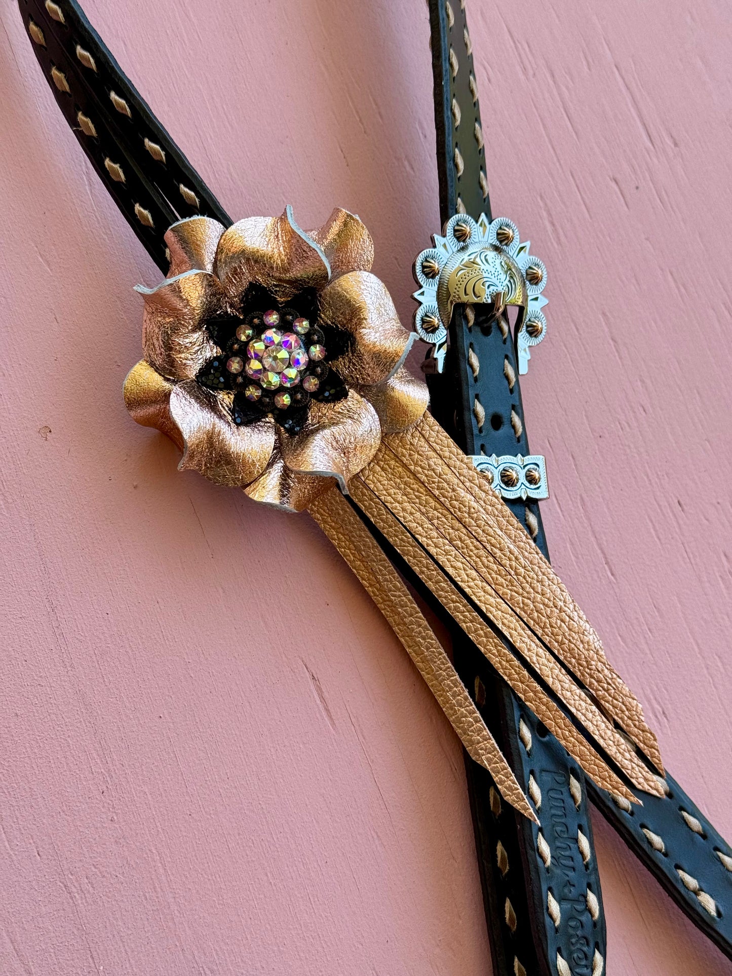 Black Rose Gold Headstall