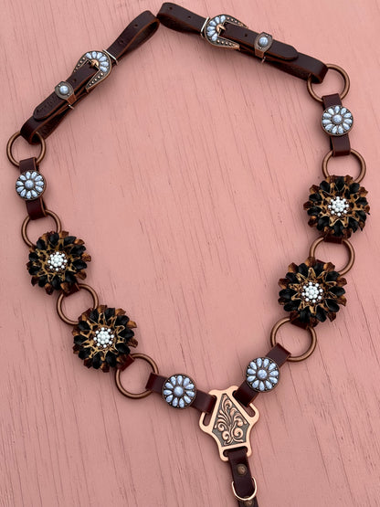 Cheetah Sunflower Ring Breast Collar