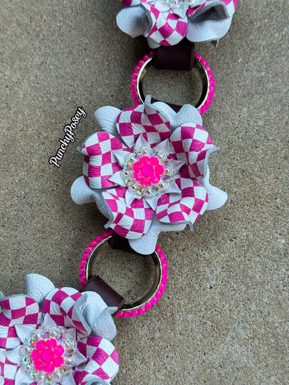 Pink Checker Breast Collar