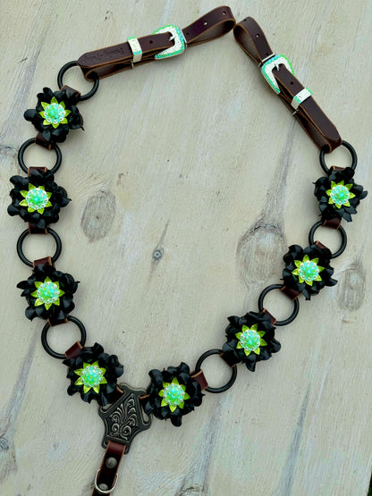 Black Lime Ring Breast Collar