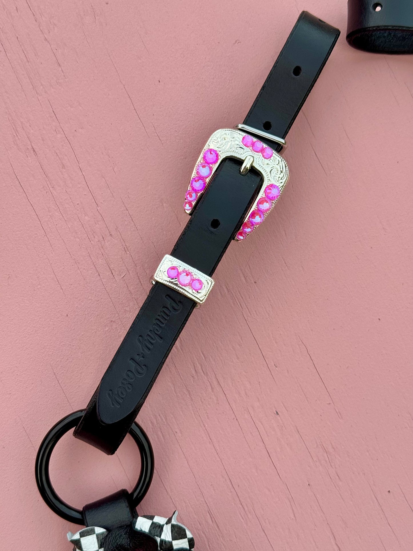 Hot Pink Checker Ring Breast Collar