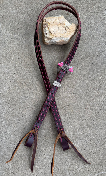 Dusty Pink Heart Headstall