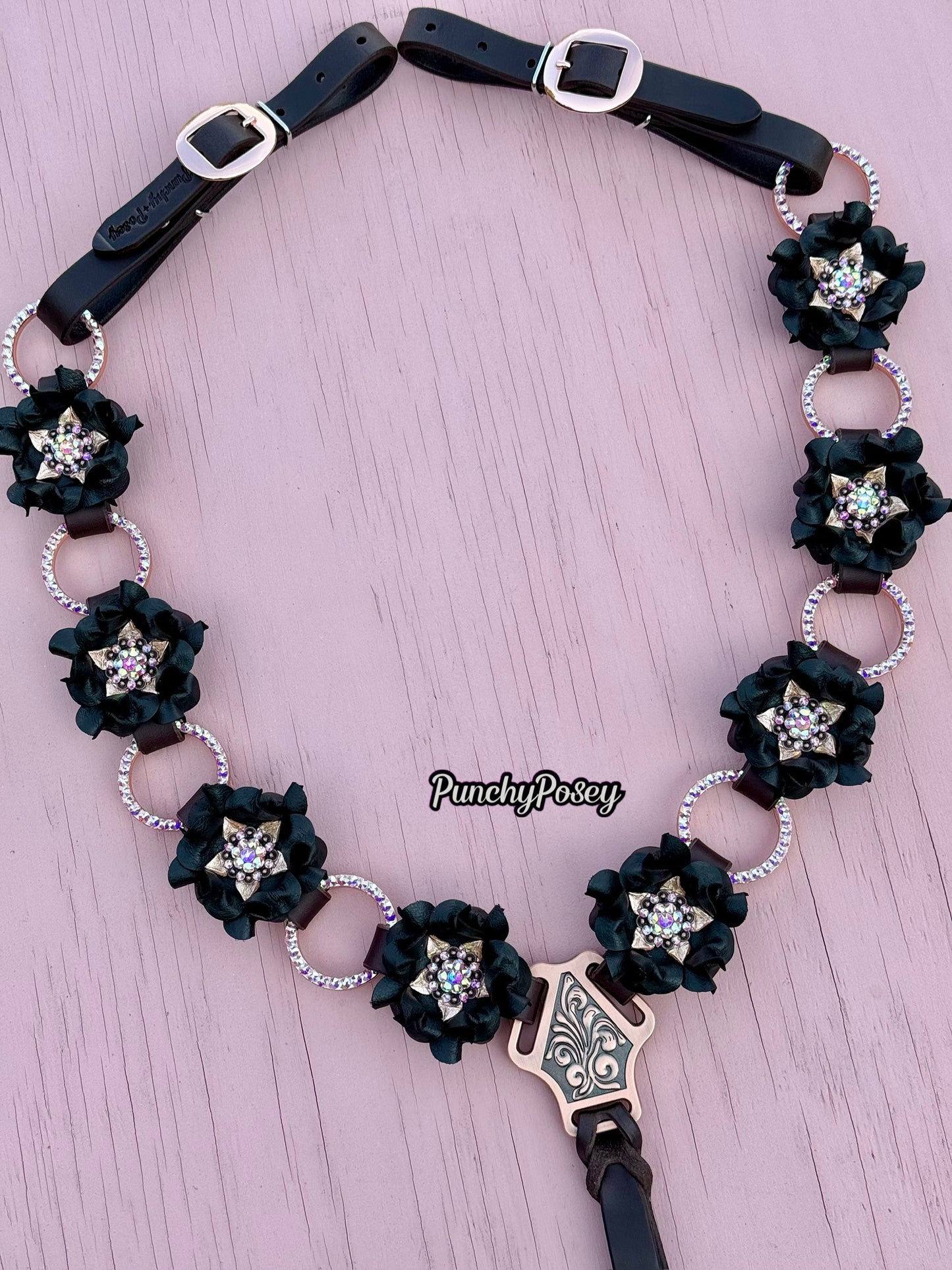 Black Rose Gold Breast Collar