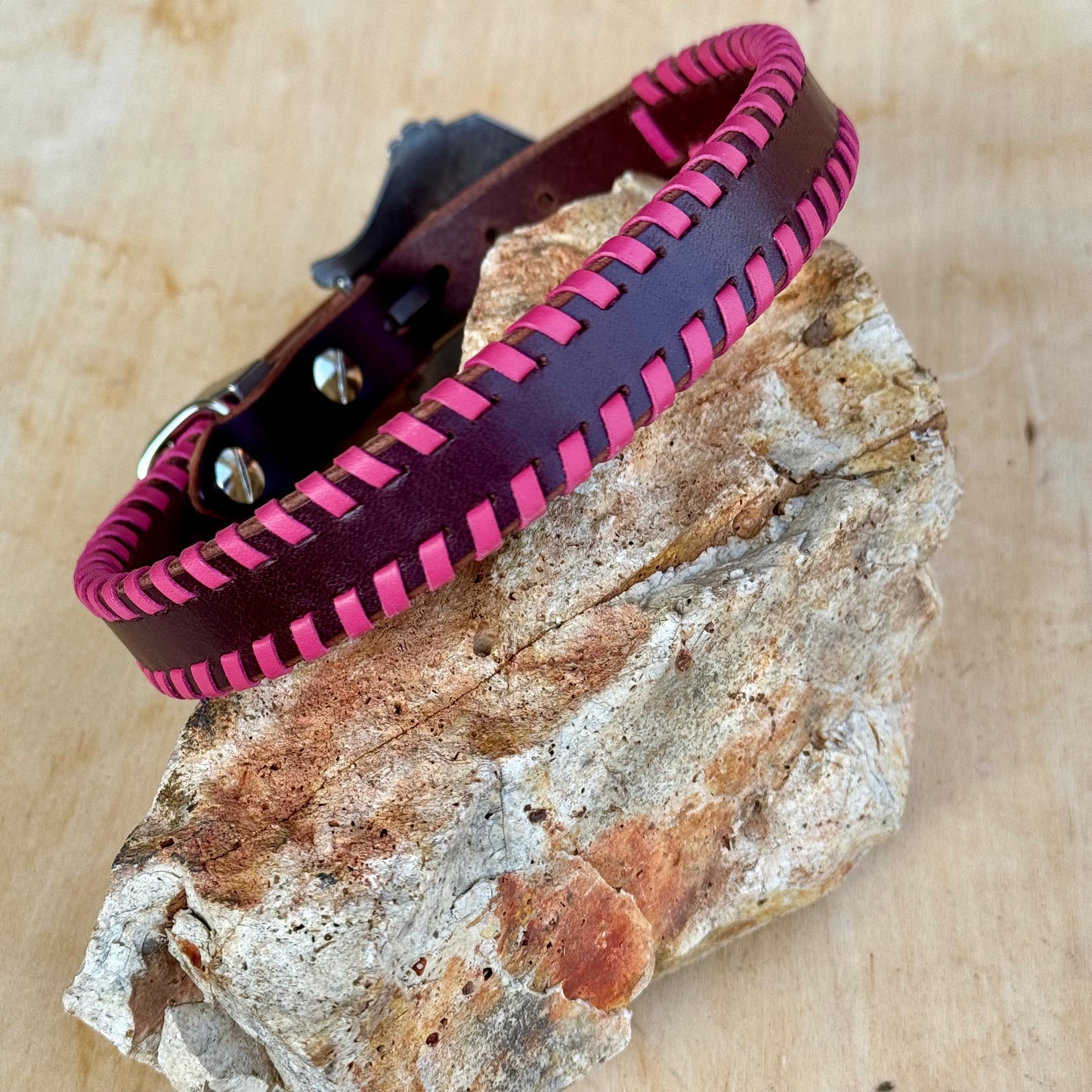 Pink Thunderbird Dog Collar