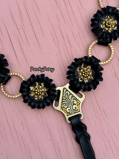 Black Cheetah Breast Collar