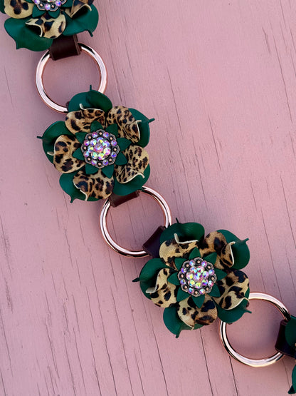 Green Cheetah Ring Breast Collar