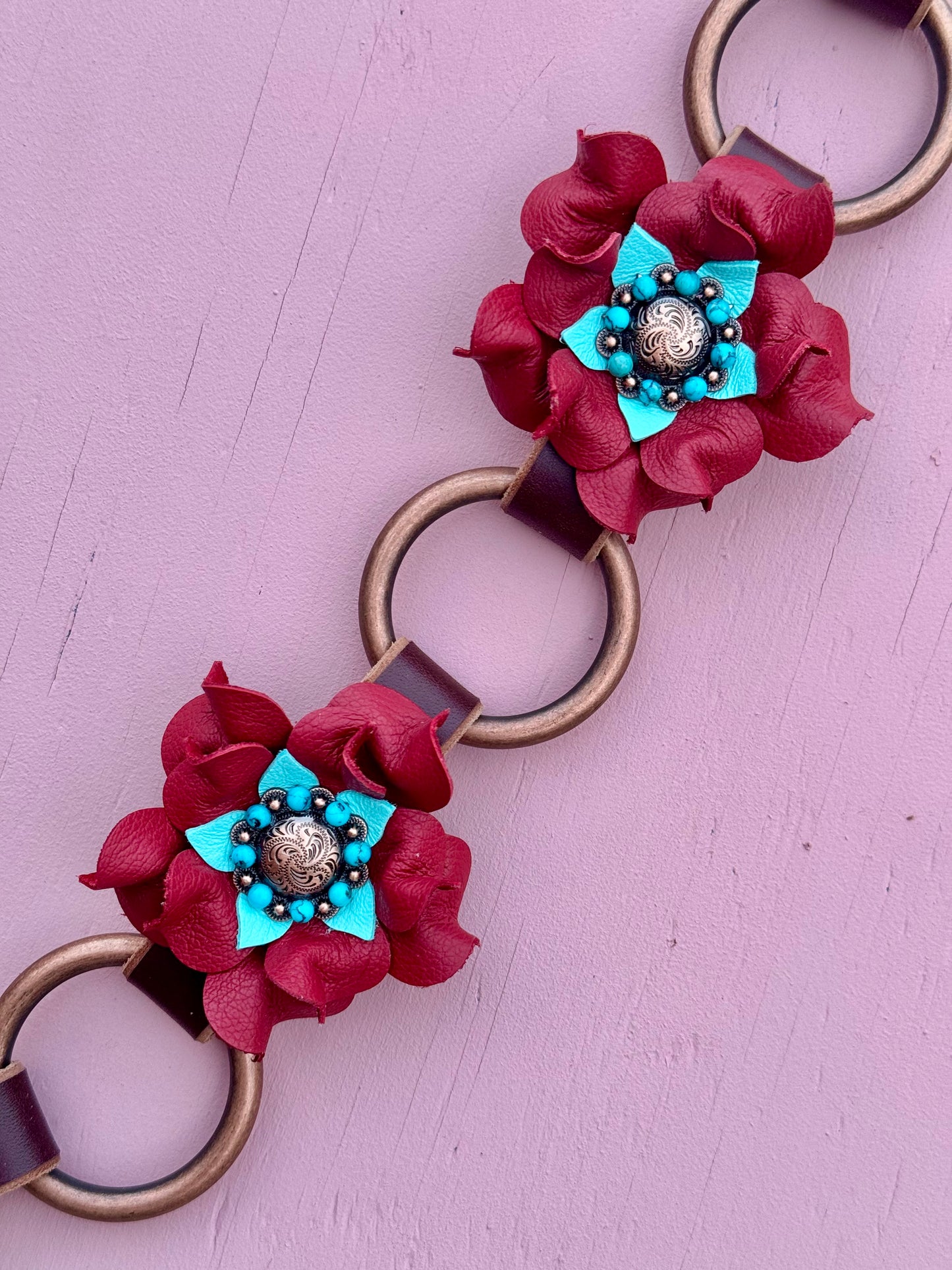 Red Turquoise Ring Breast Collar