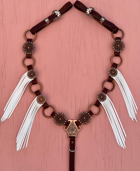 Fringe Concho Ring Breast Collar