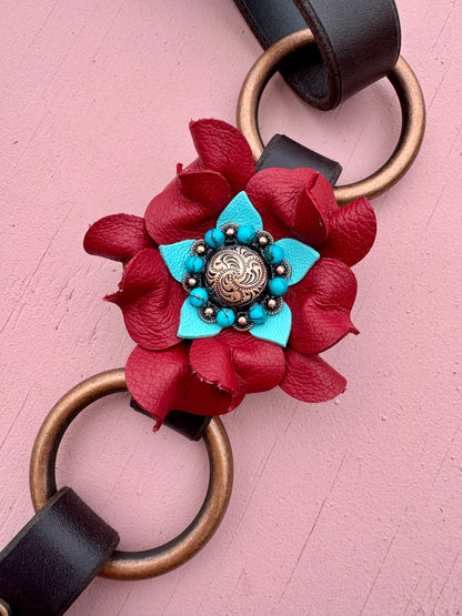 Red & Turquoise Ring Breast Collar