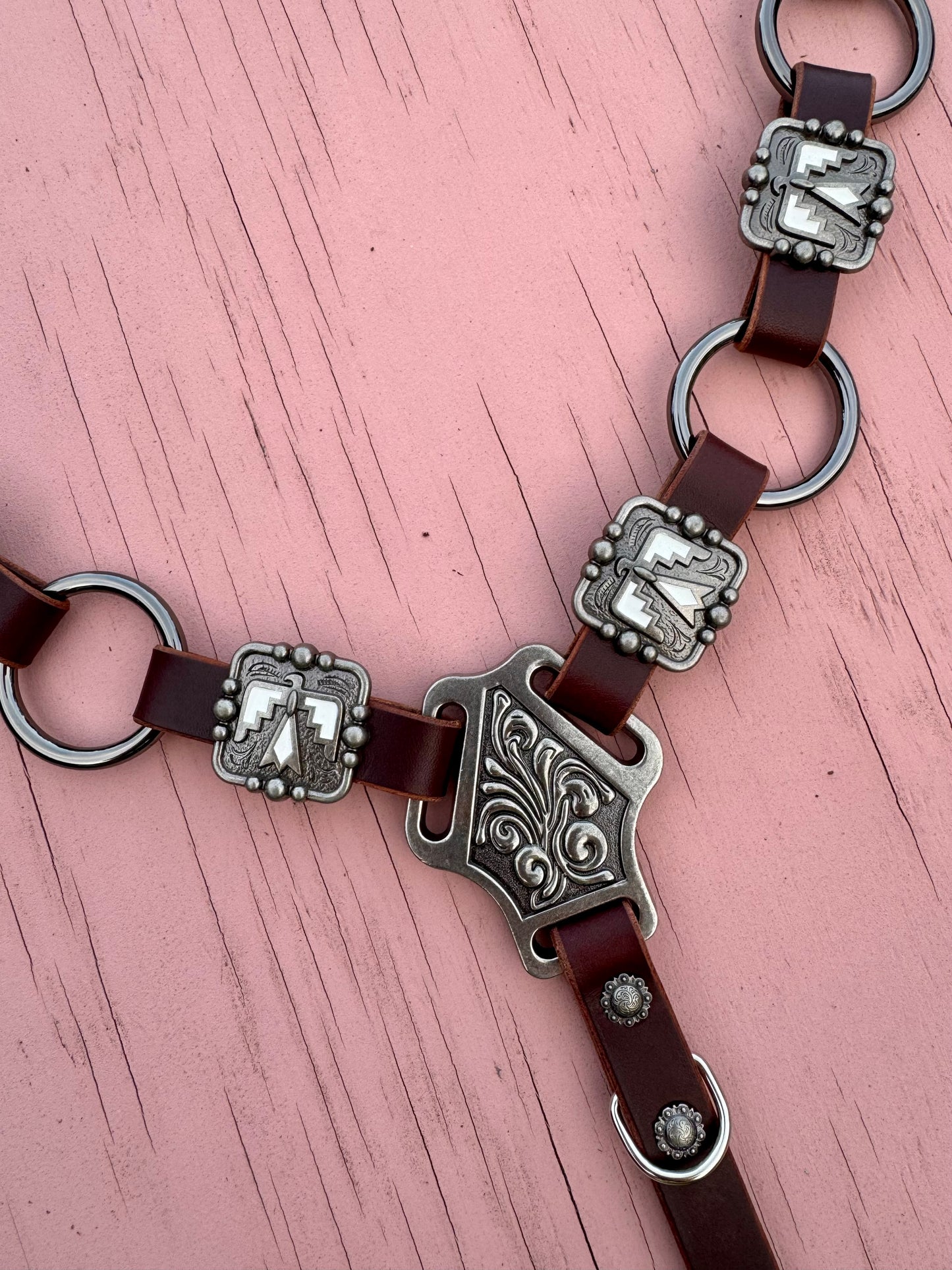 White Thunderbird Ring Breast Collar
