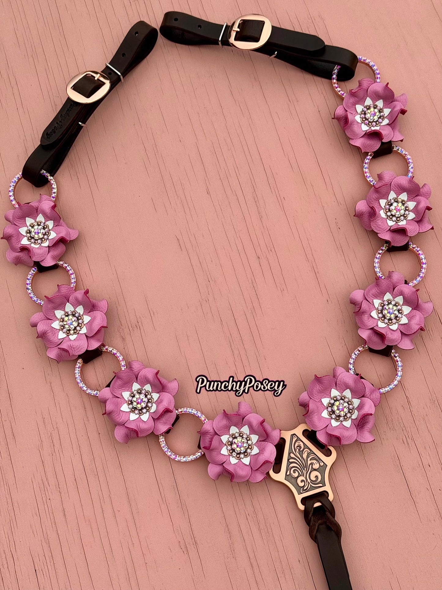 Pink Rose Gold Ring Breast Collar