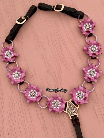 Pink Rose Gold Ring Breast Collar
