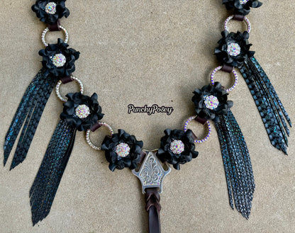 Black Fringe Breast Collar