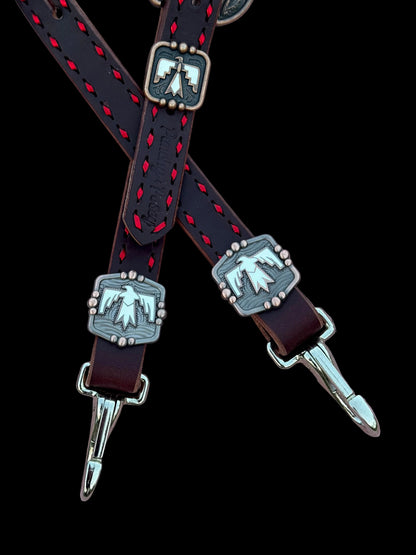 Metallic Red Thunderbird Headstall