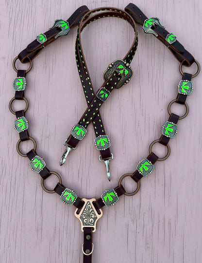 Lime Thunderbird Tack Set