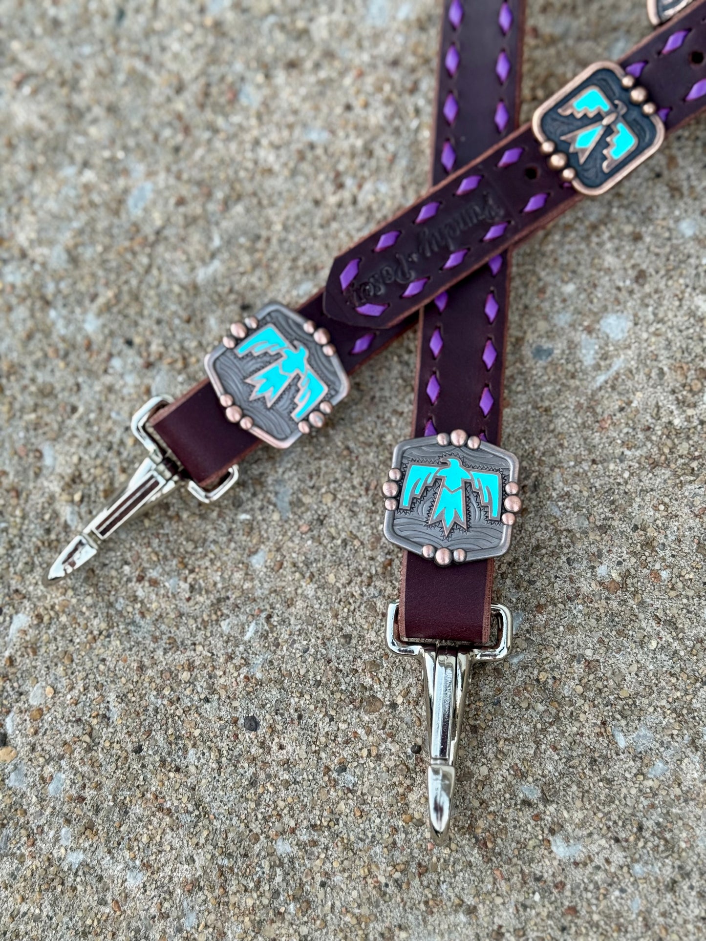Purple Thunderbird Headstall