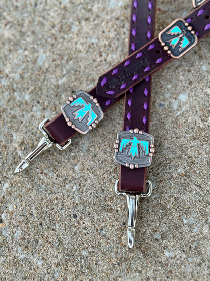Purple Thunderbird Headstall