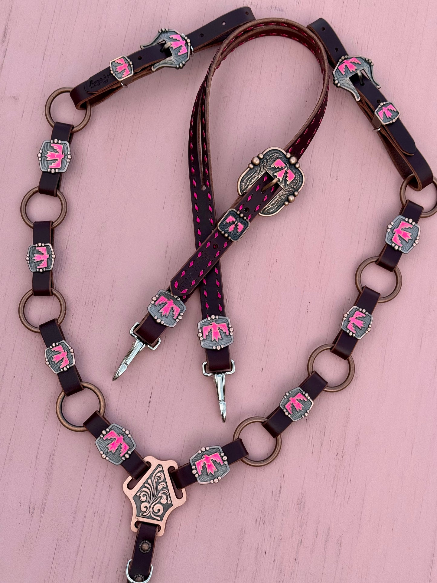 Hot Pink Thunderbird Tack Set