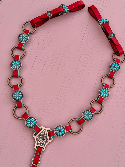 Red Turquoise Ring Breast Collar