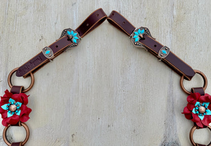 Red Turquoise Ring Breast Collar