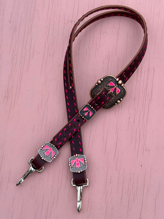 Metallic Pink Thunderbird Headstall