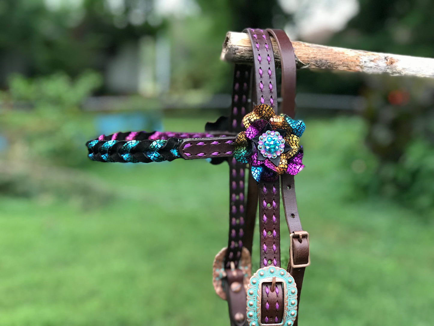 Mermaid Bloodknot Browband Headstall