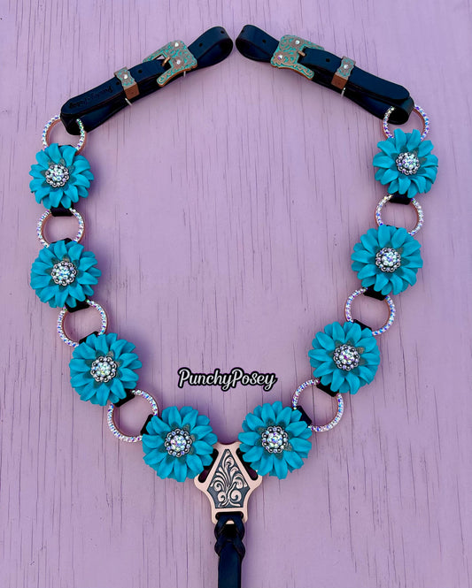 Turquoise Bling Ring Breast Collar