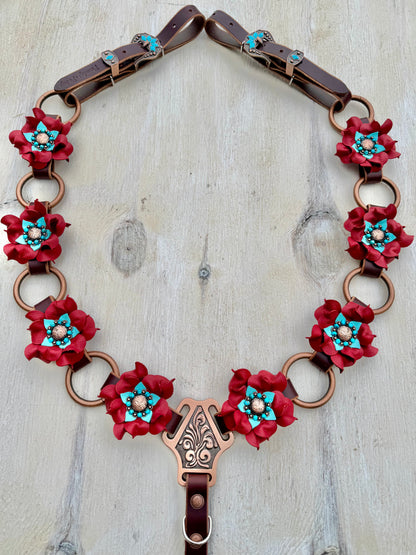 Red Turquoise Ring Breast Collar