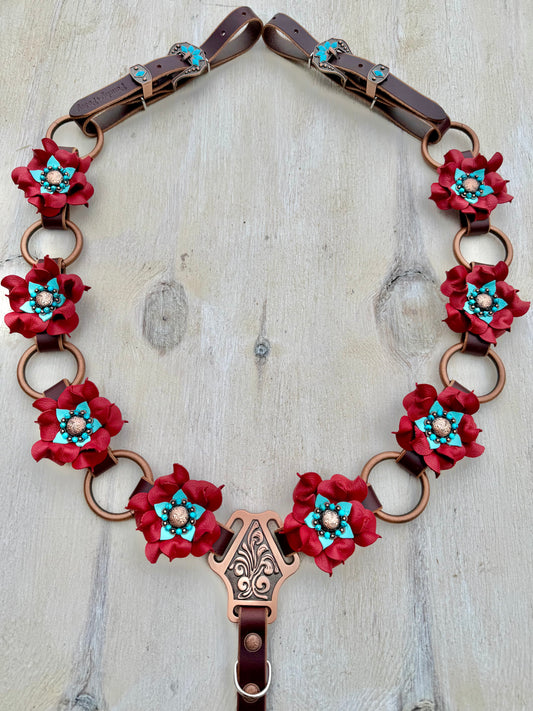 Red Turquoise Ring Breast Collar