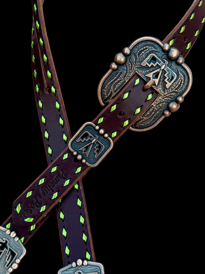 Lime Thunderbird Headstall