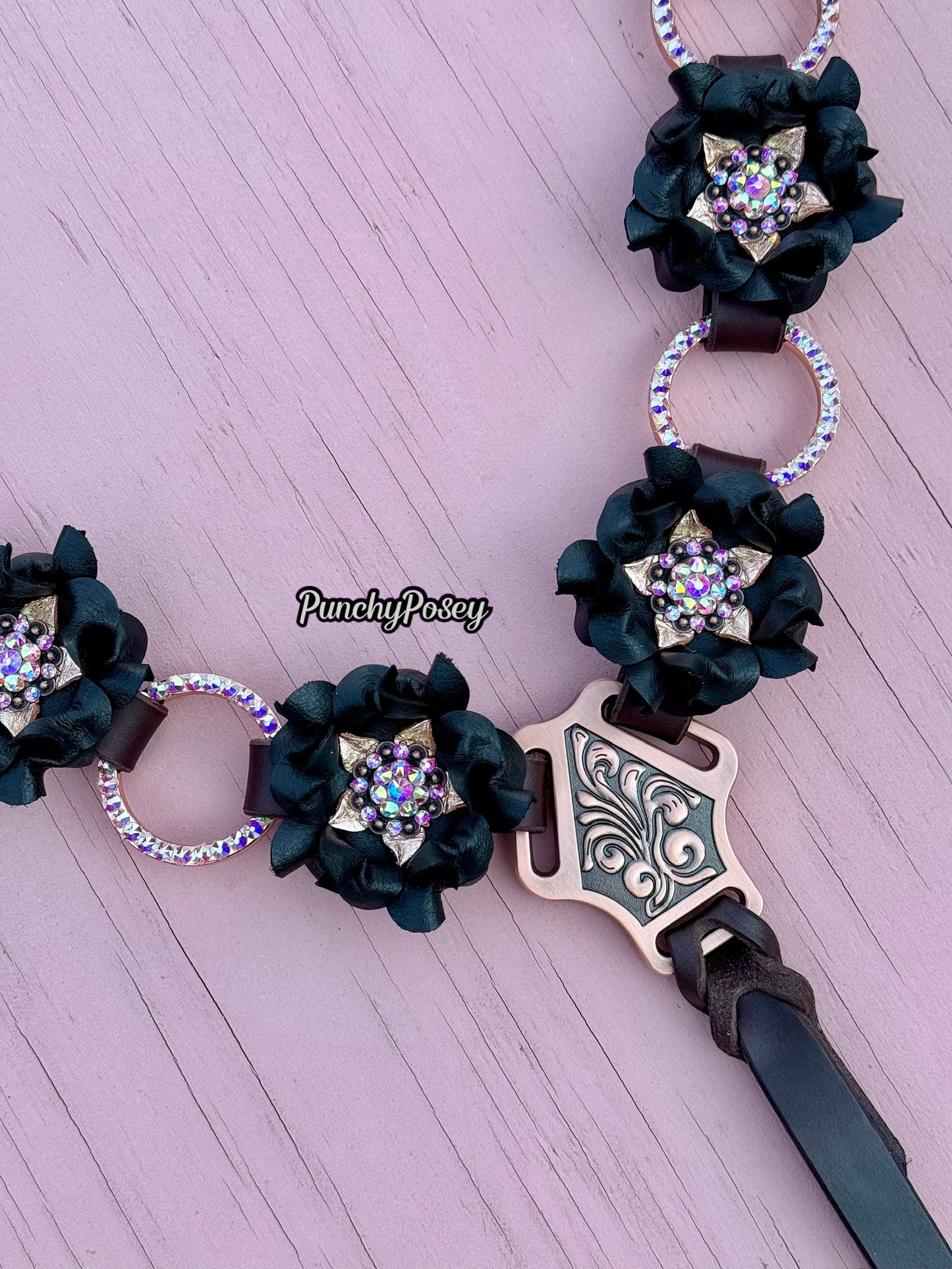 Black Rose Gold Breast Collar
