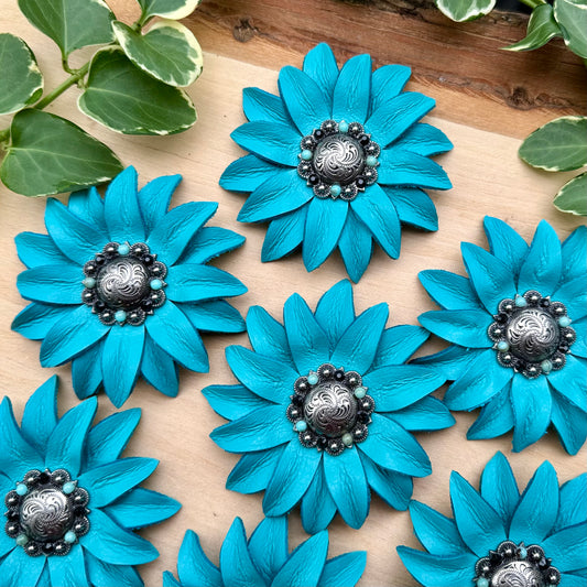 Turquoise Sunflower Punchy Posies