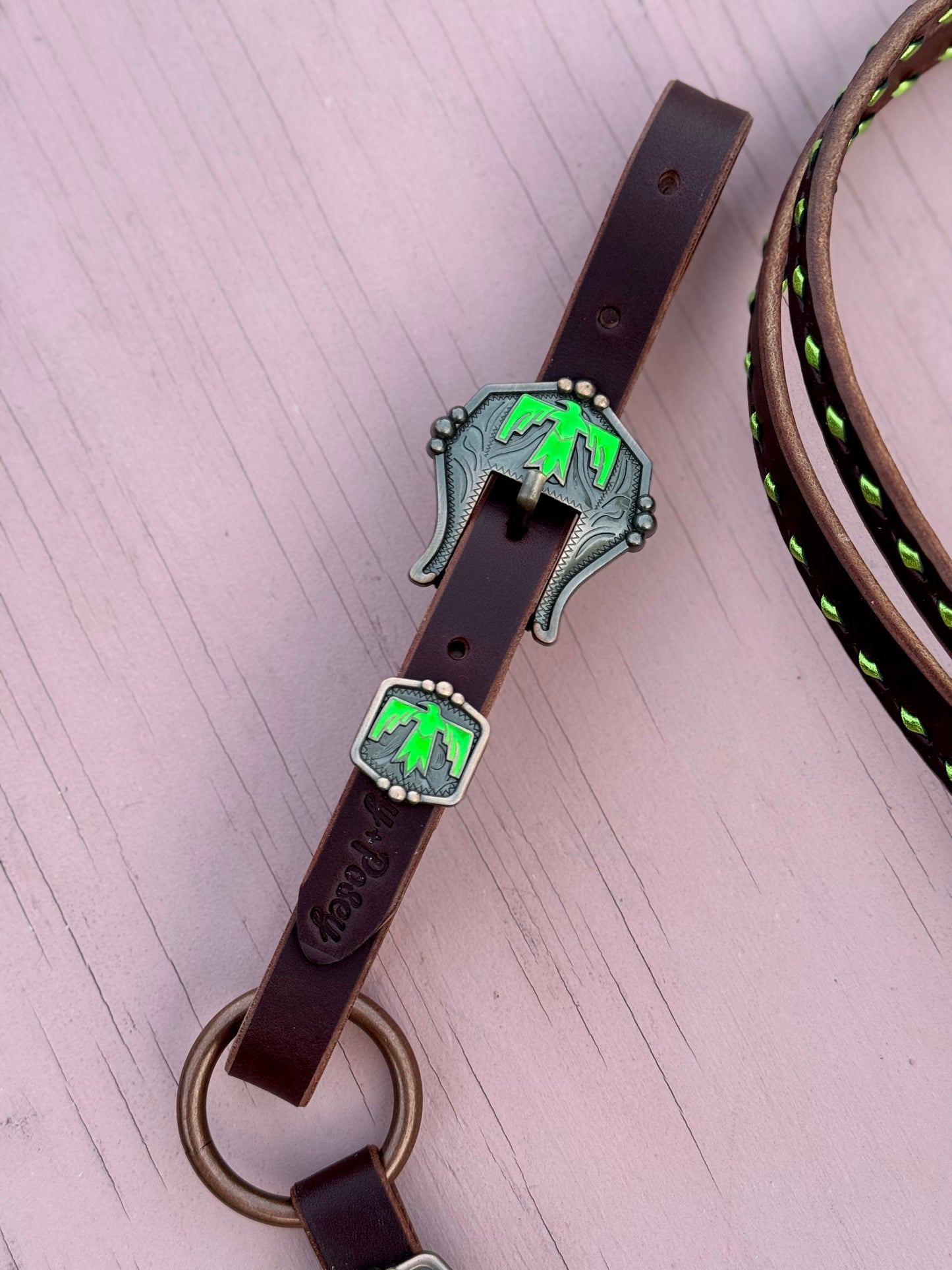 Lime Thunderbird Tack Set