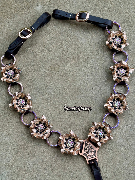 Rose Gold Bling Ring Breast Collar