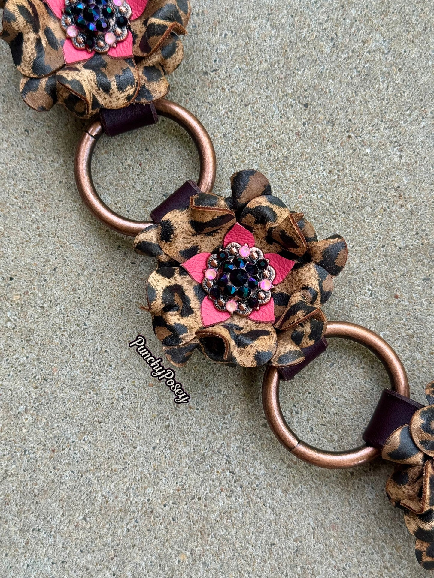 Coral Cheetah Breast Collar