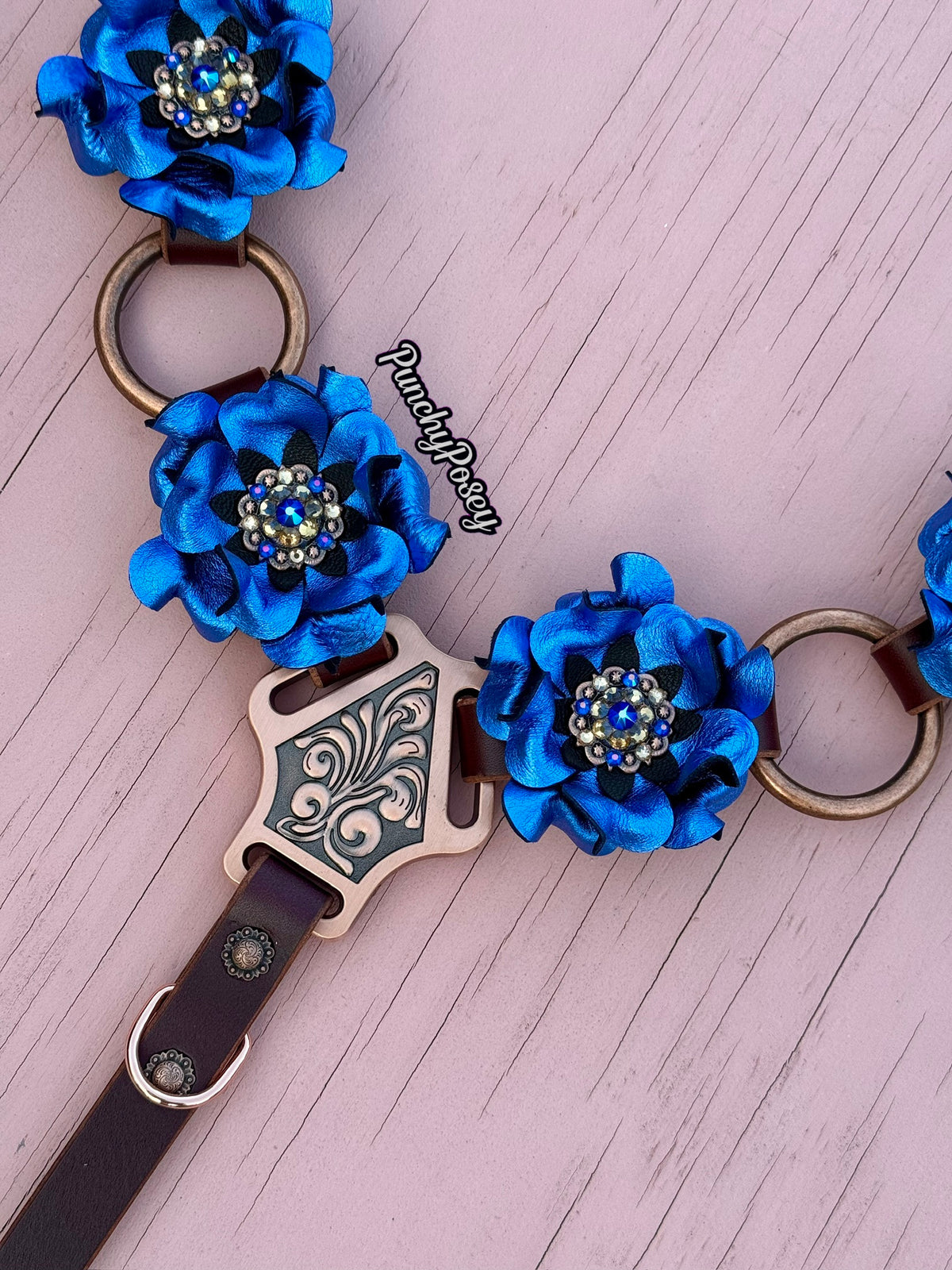 Metallic Blue Breast Collar