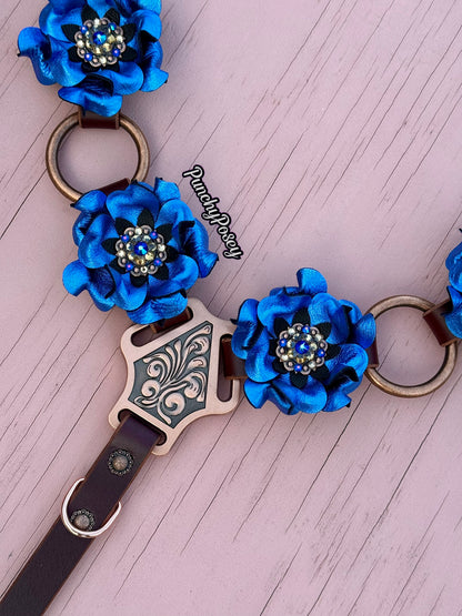 Metallic Blue Breast Collar