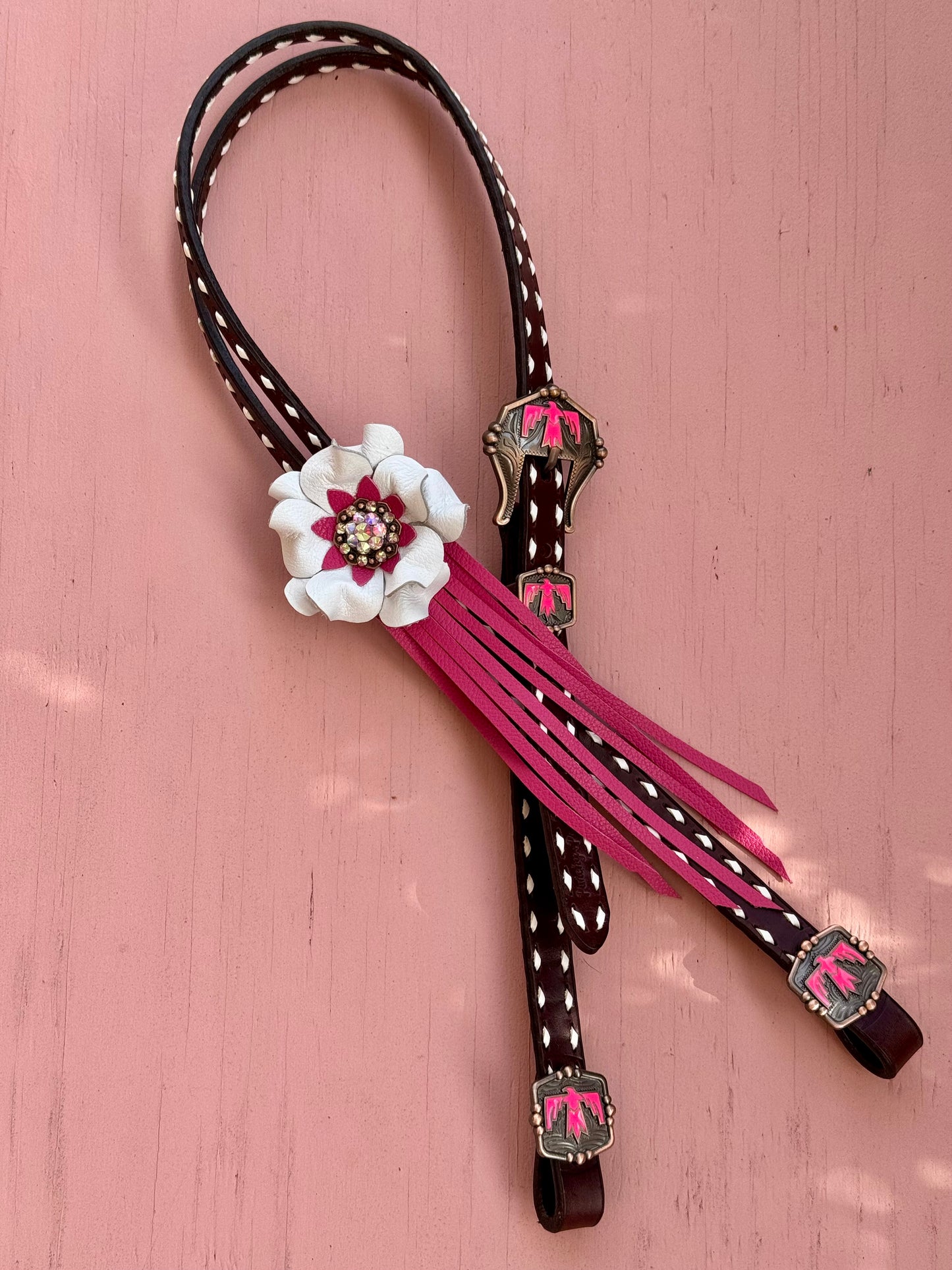 Pink Thunderbird Headstall