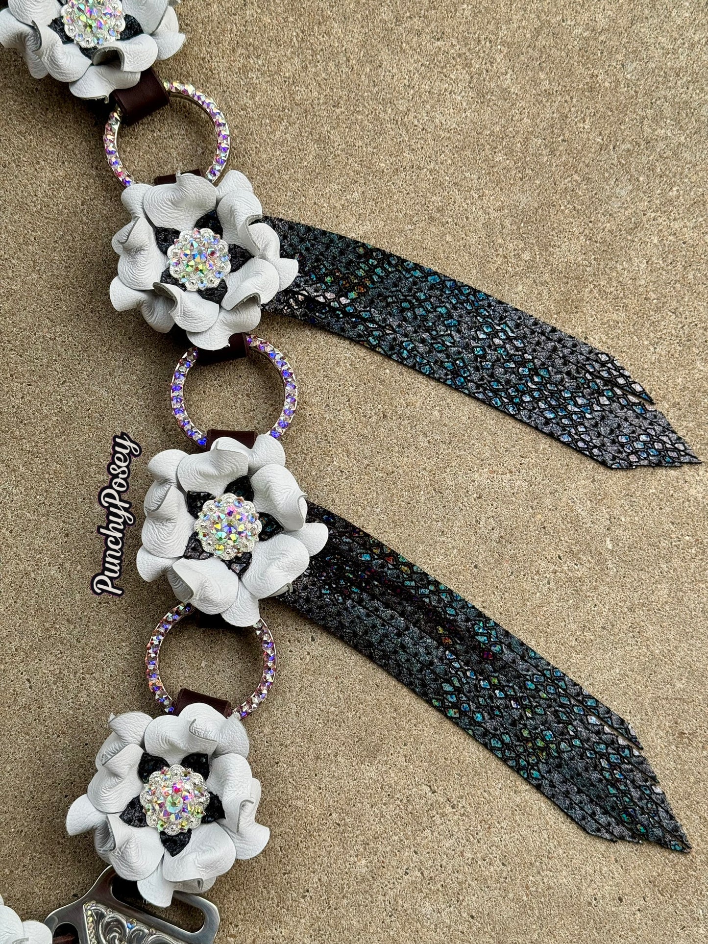 White Fringe Breast Collar