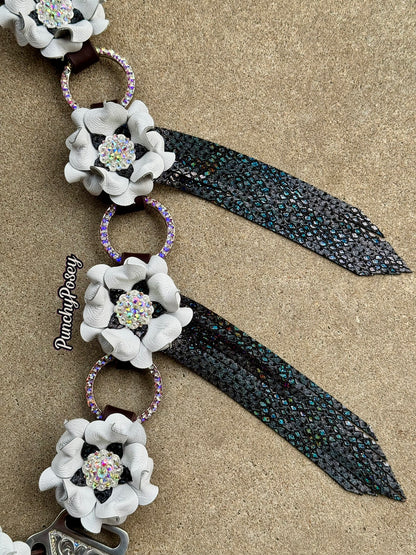 White Fringe Breast Collar