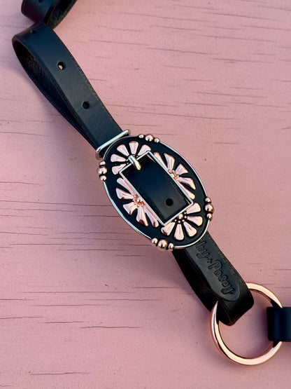 Black Rose Gold Ring Breast Collar