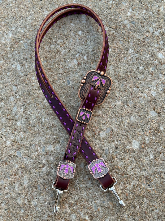 Purple Thunderbird Headstall