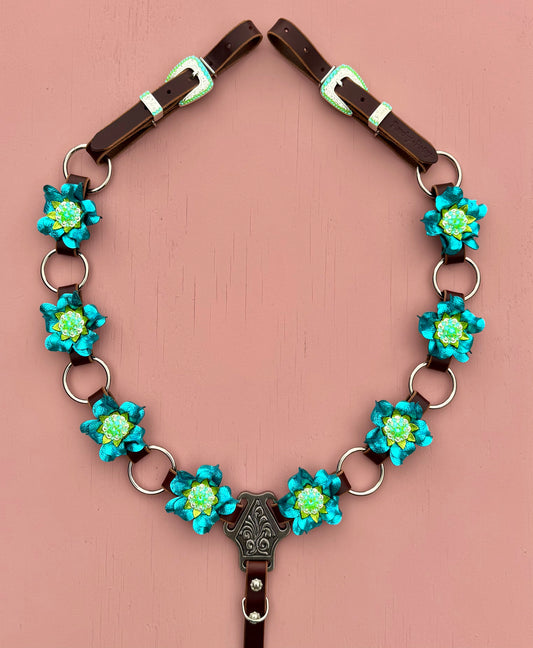 Turquoise Lime Ring Breast Collar