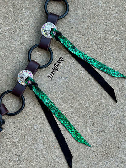 Black Green Tassel Breast Collar