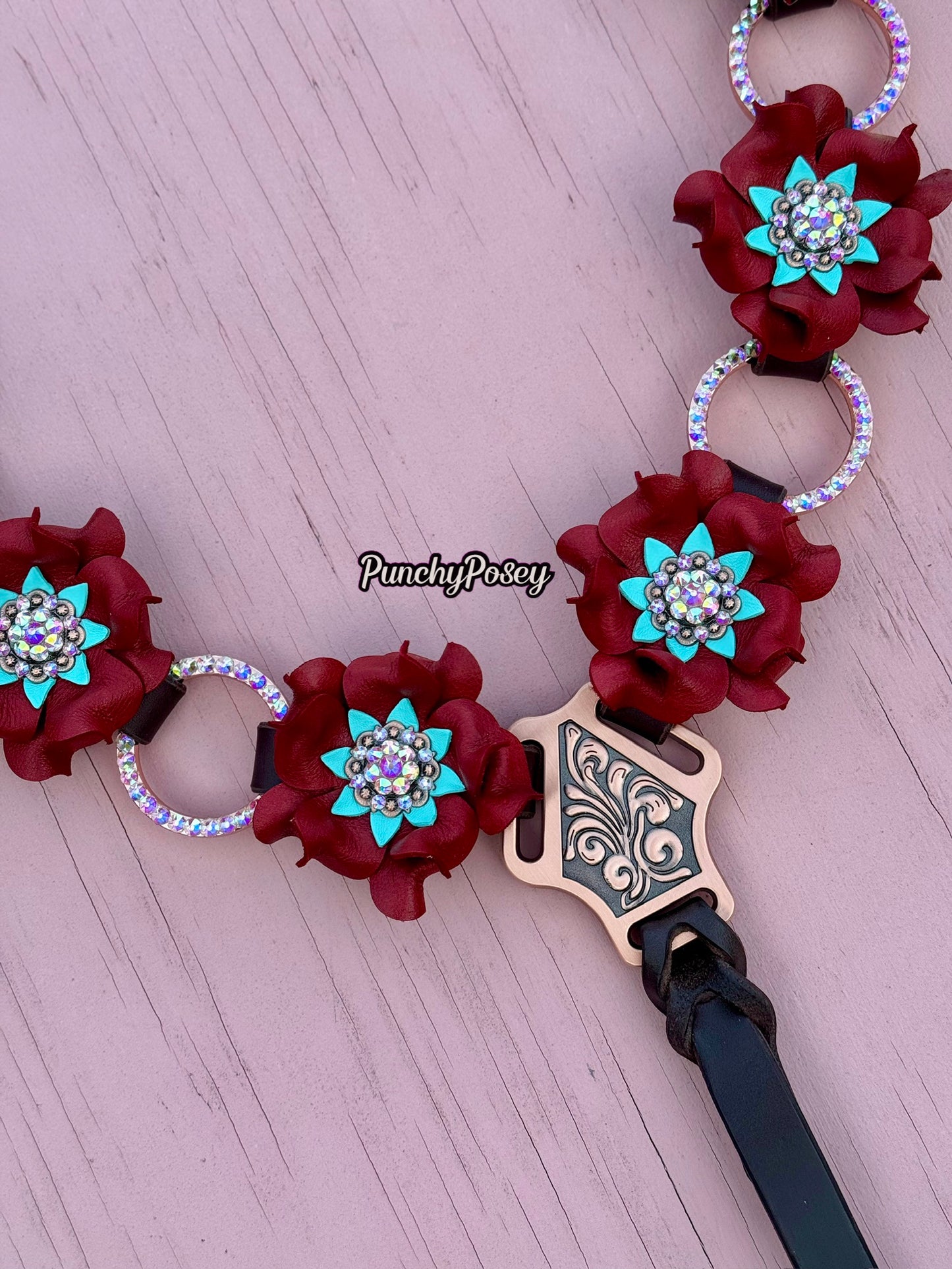 Red Bling Ring Breast Collar