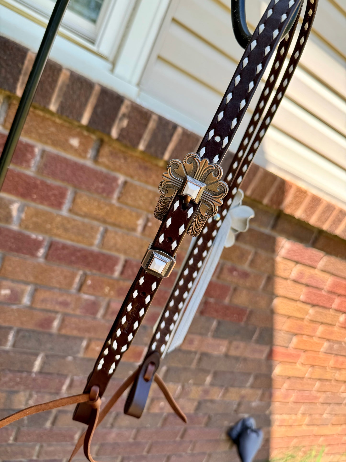 Chocolate + White Cheetah Headstall