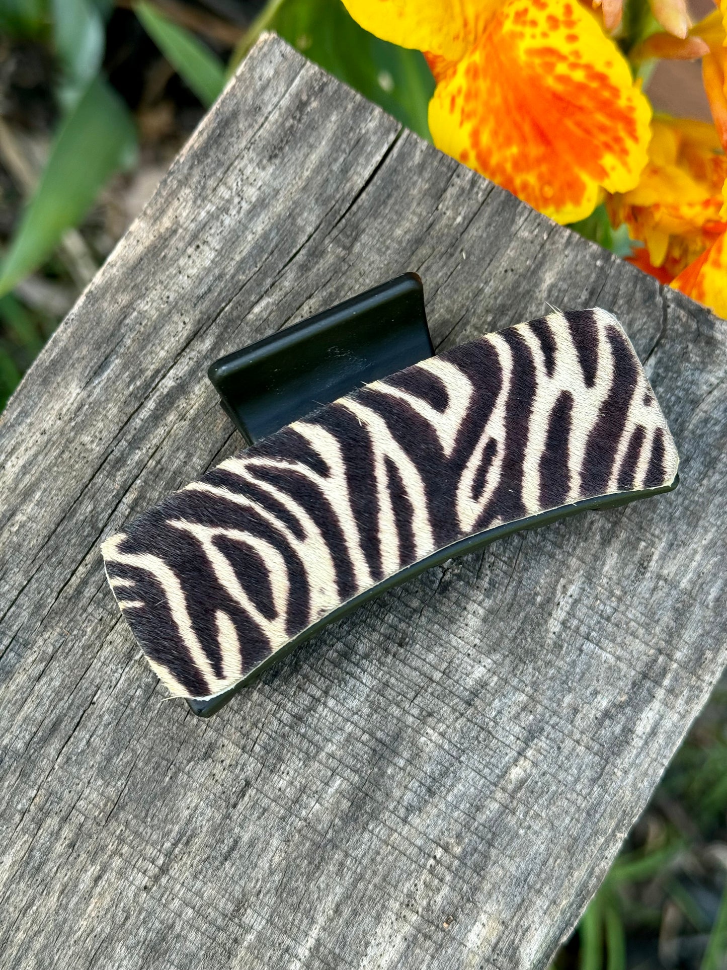 Zebra Print Claw Clip