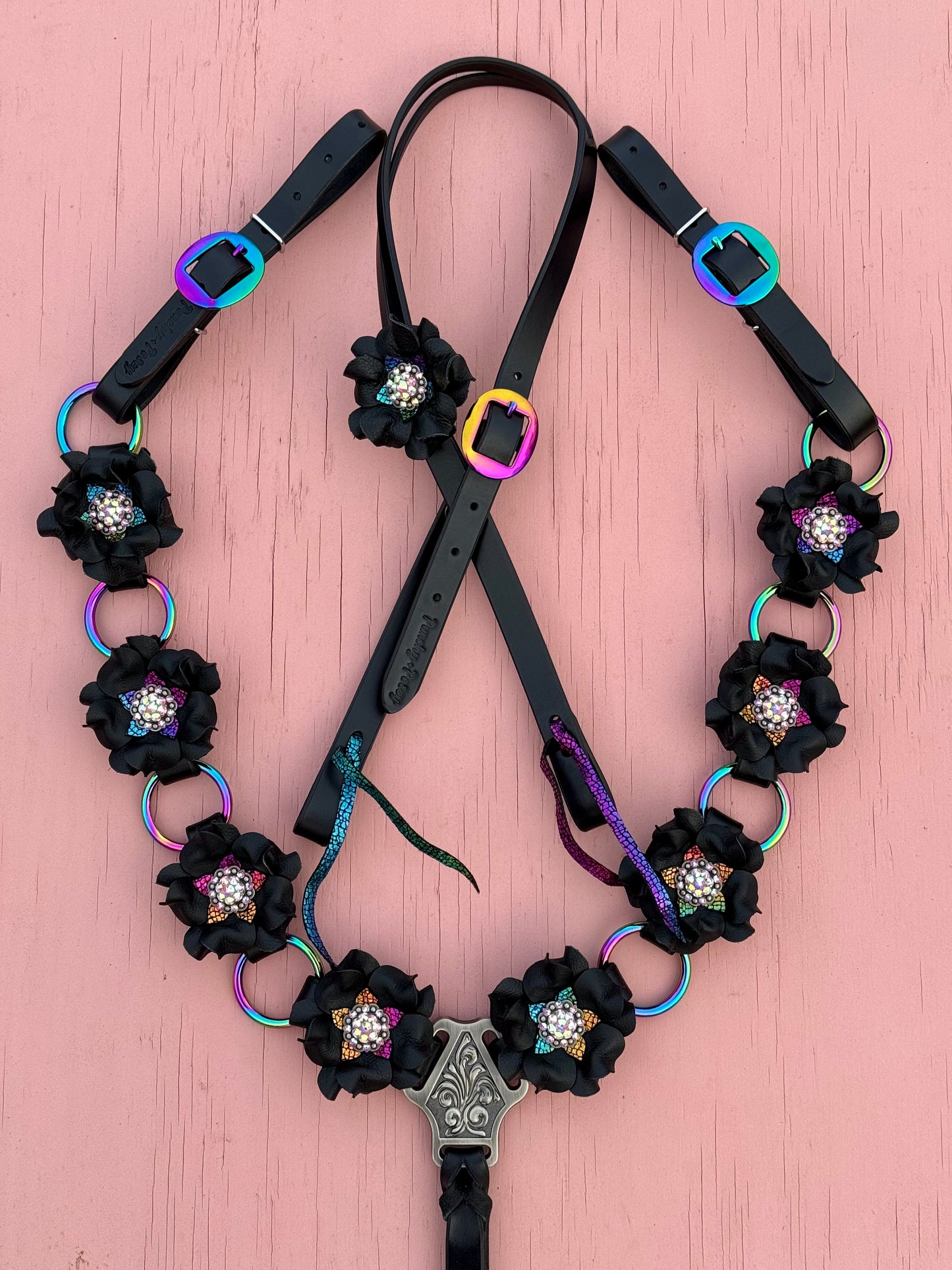 Black Rainbow Ring Breast Collar